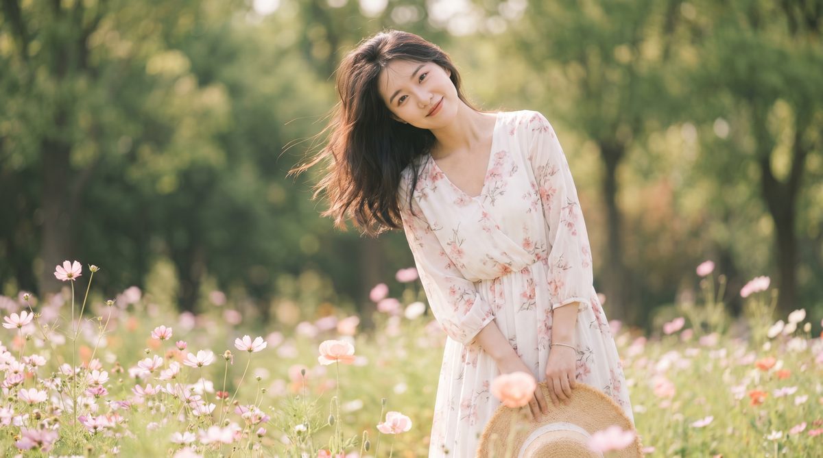 糖心糖心美少女写真视频《花间物语》